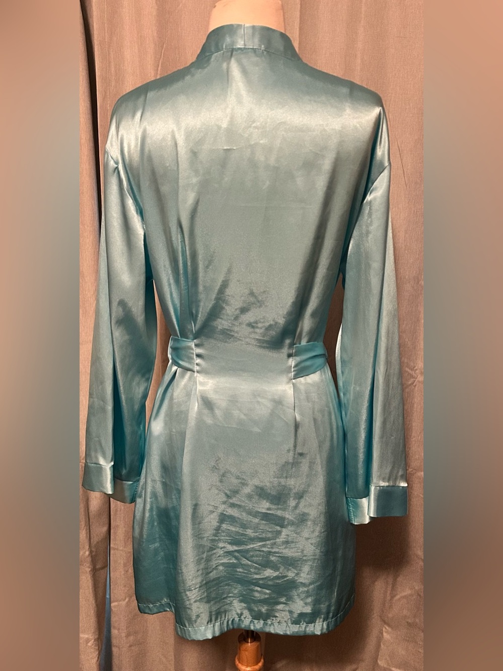 Jones New York Embroidered Robe & Slip Set - Teal - Picture 3 of 10